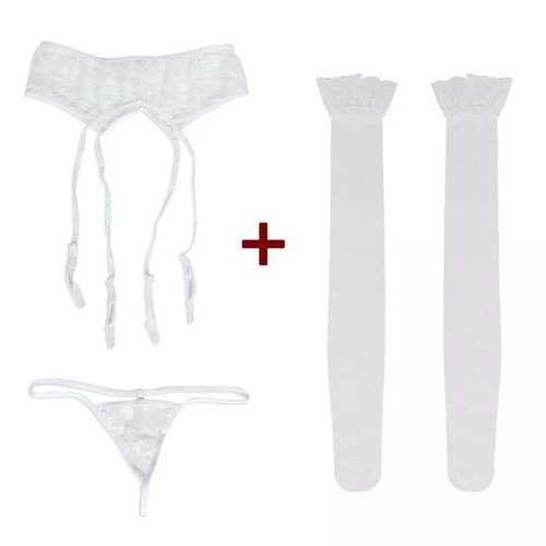 Suspender belt stocking set - &,