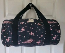 Jack Wills Navy Blue & Pink Stars  Duffle Bag Travel Gym Barrel Holdall - VGC 