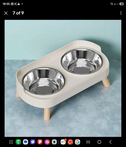 Elevated pet double - pet, bowl