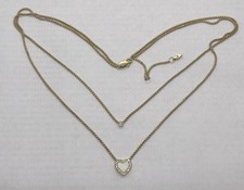 Gold Tone Double Strand Fossil