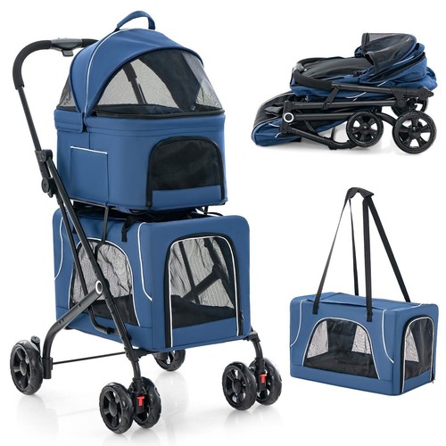 Double pet stroller for dogs - pet,