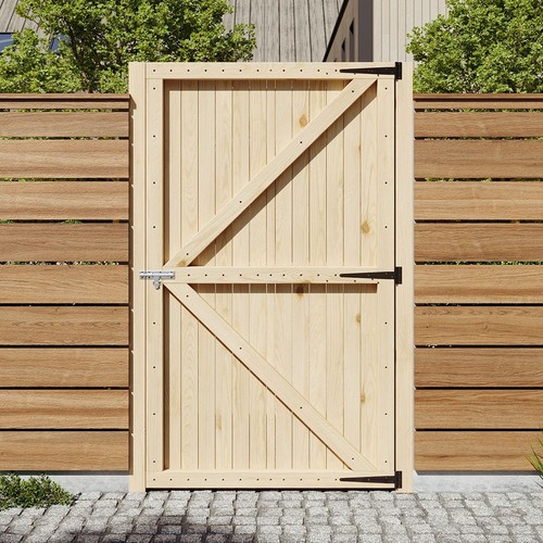 Garden fir wooden gate - garden,