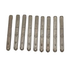 9x Metal Number Stamps 0.12in