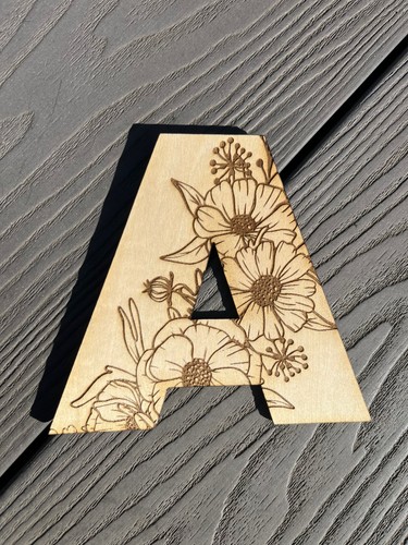 Flower wooden letters - flower,