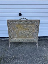 Vintage Brass Fireplace Screen