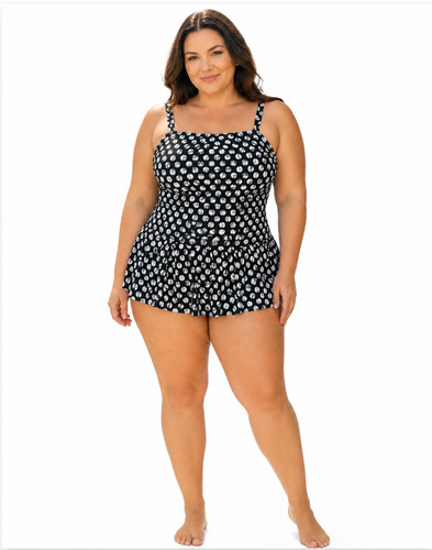 Printed swim dress size - printed,