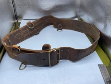 Original WW1 / WW2 British Army Officer's Sam Browne Leather Belt 40" Waist