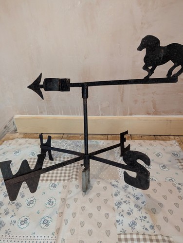 Antique wrought iron horse - antique,