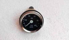 Smith Black Oil Pressure Gauge 0-100 psi Chrome Bezel