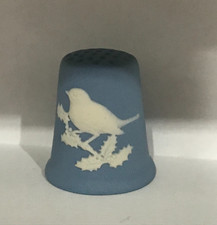 Wedgwood Blue  jasperware Bird  thimble in excellent condition.