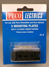 Peco PL-9 Mounting Plates (Pack of 5) for use with PL-10 Point Motors
