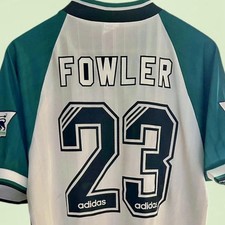 Liverpool FC 93-95 Away Shirt Large #23 FOWLER with PL Badges Vintage Retro LFC 