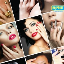 Salon Spa Posters Nail Manicure Beauty Posters Hairdressers Make Up Print A5-A1