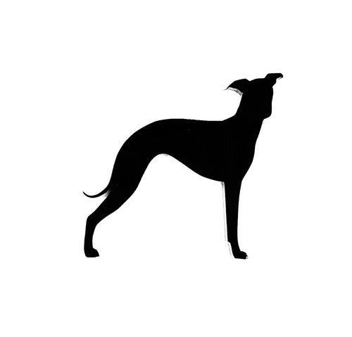 Italian greyhound dog brooch - greyhound,