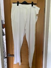 New Women’s Matalan Linen Trousers, White, Size 18