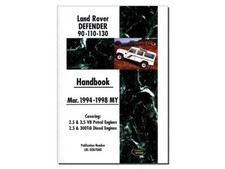 LAND ROVER DEFENDER HANDBOOK MAR 94-98 2.5 & 3.5 V8 PETROL & 2.5 & 300 TDI LRL00