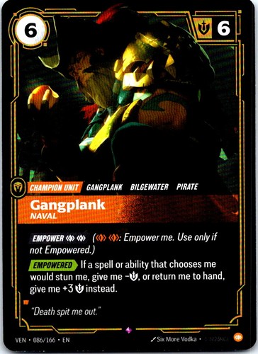 Gangplank naval foil - gangplank,, rare