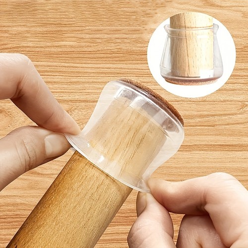 36pcs clear chair leg - clear,