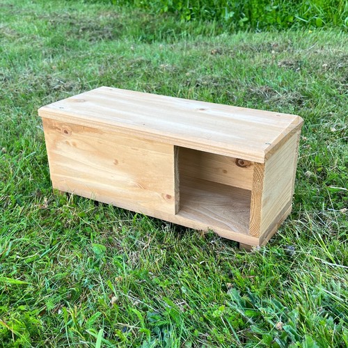 Wooden hedgehog house hogitat - house,