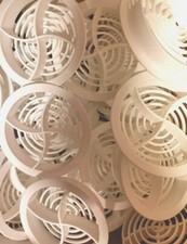 10x white plastic round - 10x,