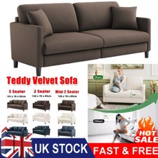 2 / 3 Seater Teddy Velvet Sofa