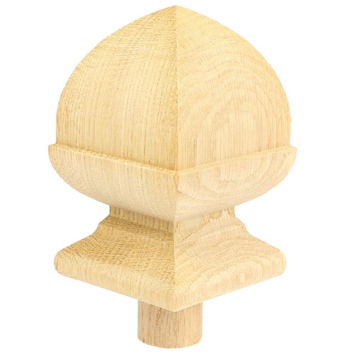 Square acorn newel cap - acorn,