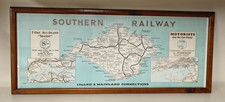 Southern Railway carriage map of the Isle of Wight & mainland connection