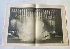 GENESIS SECONDS OUT LIVE ALBUM 23" x 16" FULL DOUBLE PAGE ADVERT POSTER 1977