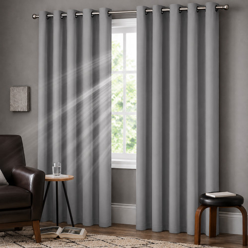2pcs blackout curtains - curtains, eyelet