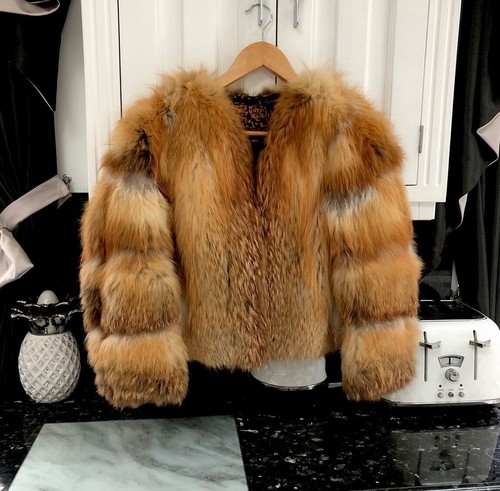 Ladies stunning red fox fur - red,