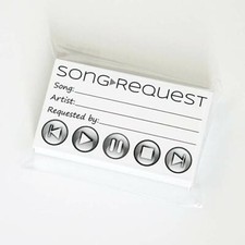 Karaoke song request slips - request,
