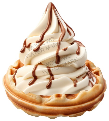 Ice cream van - sticker, waffle