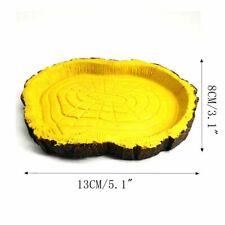Tortoise Feeding Bowl Food Snake Vivarium Feeder Water Dish Gecko Resin Reptile