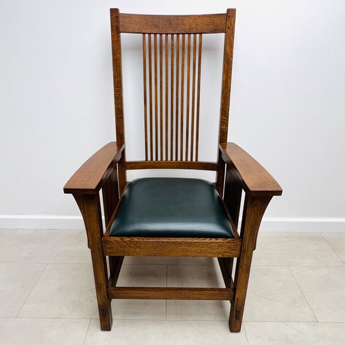 American high back arm chair - back,