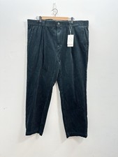 M&S Mens Green Cord Trousers W44 L29 NWT Comfort Waist
