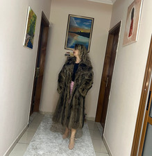 Vintage Brown Raccoon Fur Coat