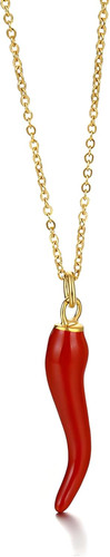 Italian horn necklace 14k - horn,