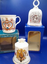 Charles and diana collectors cup and bells