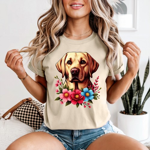 Labrador floral womens shirt - labrador,