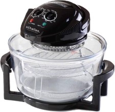Air Fryer 17L 2 in 1 Deluxe Black & Glass Deep Fat Free Frying Healthy Halogen