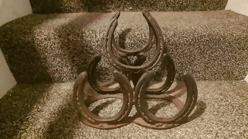 Bottle horseshoe wine rack - horseshoe,