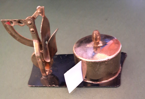 Vintage brass desk set - desk,