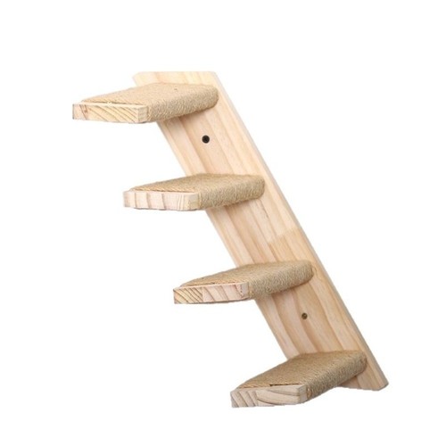 1pc 4pcs wooden cat wall - 1pc/4pcs,