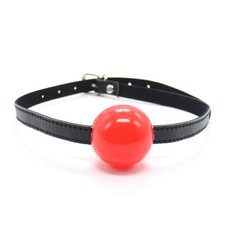 PU Leather Solid Rubber Ball mouth Gag Bondage Fetish Restraints