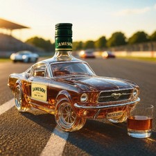 Police Car Whiskey Bottle Red