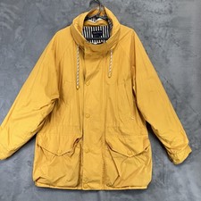 Nautica Sailing Jacket  Coat Yellow  Full Zip Cotton Zip Mens Large