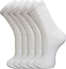 3,6,9, 12 Pair Mens Sports Socks White Black Cotton Rich Cushion Socks Size 6-11