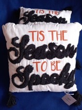 Cushion Size 43x43cm Set Of 2"Tis The Season To Be Spooky" 100%Cotton Tesco Home