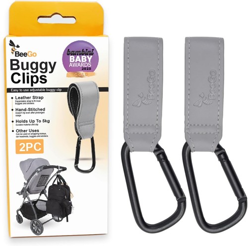 Leather buggy clips pram - leather,