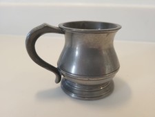 ANTIQUE! RARE! "English PEWTER" HALF GILL Measure Cup